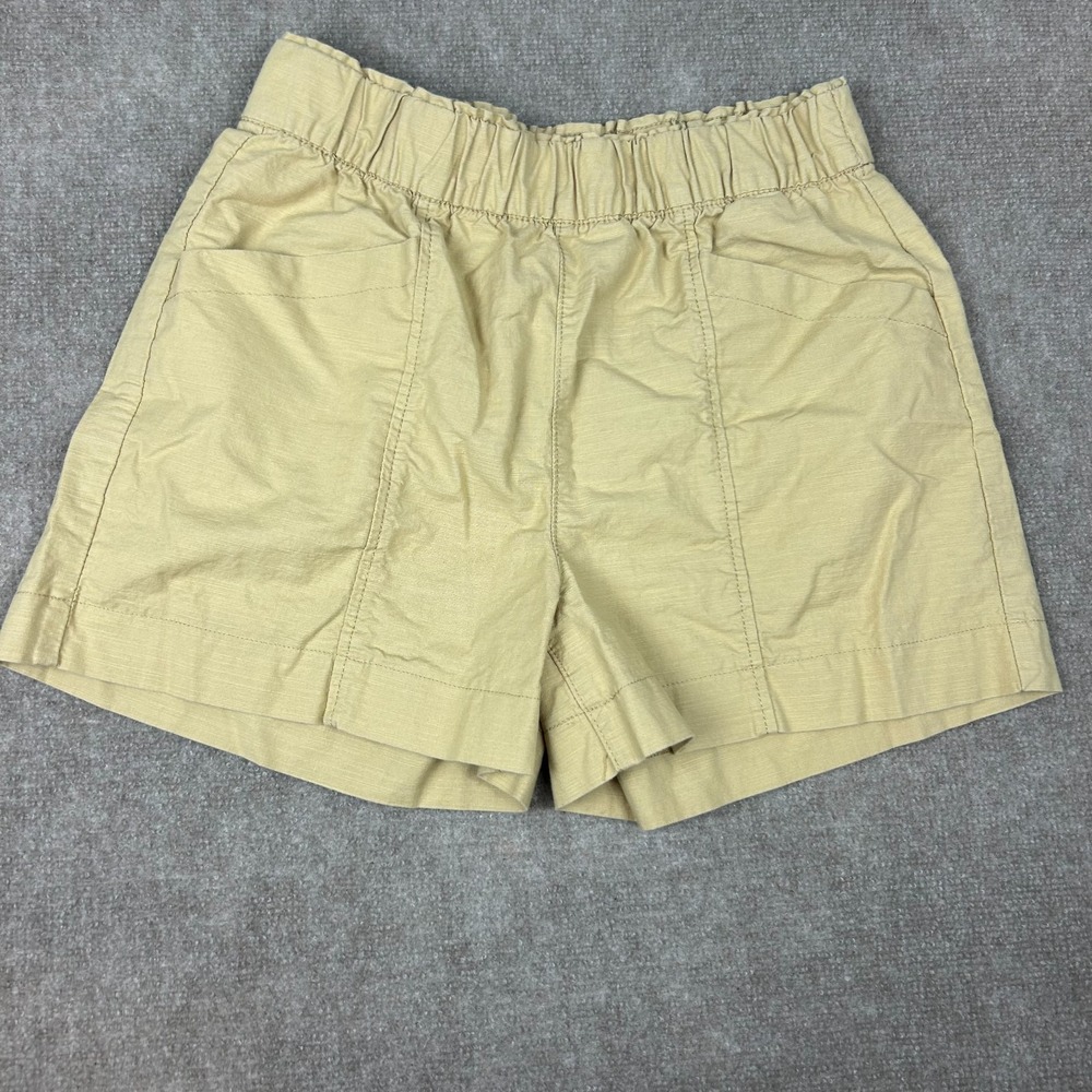 Levi Strauss & Co Shorts Womens Large Khaki Cotton Elastic Waist Pull On Classic